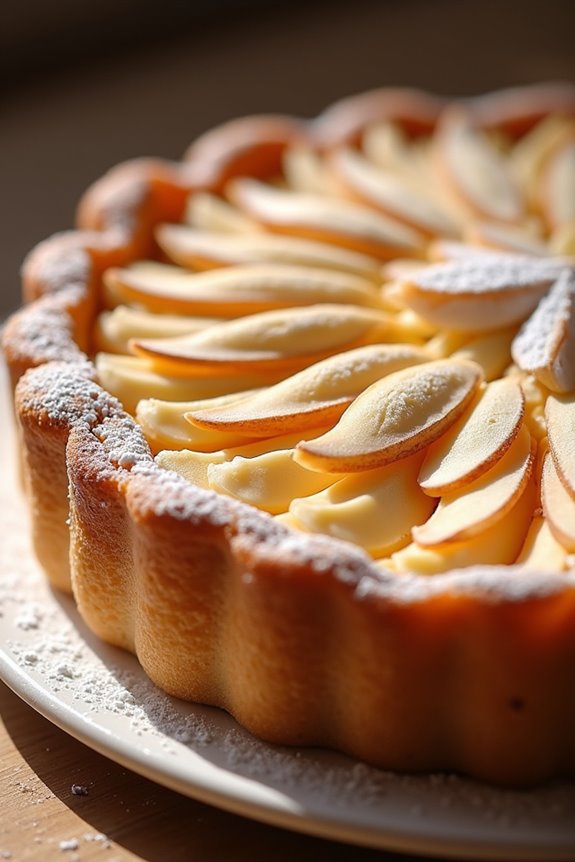 almond tart with buttery crust