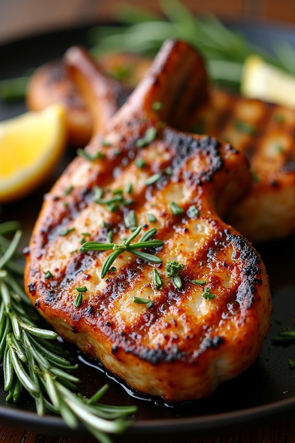 aromatic grilled pork chops