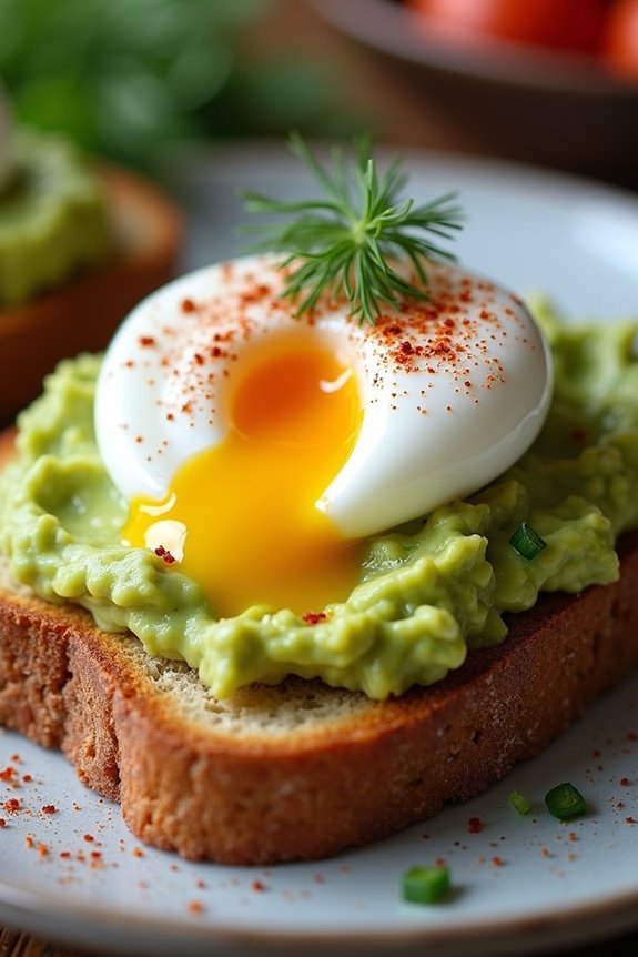 avocado egg open faced sandwich