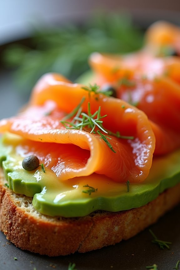 avocado lime gravlax toast