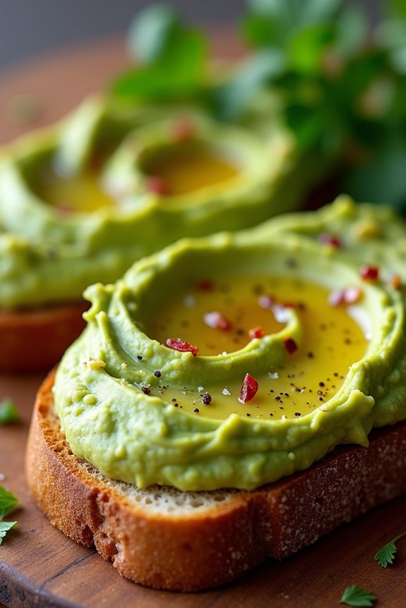 avocado toast with olive oil