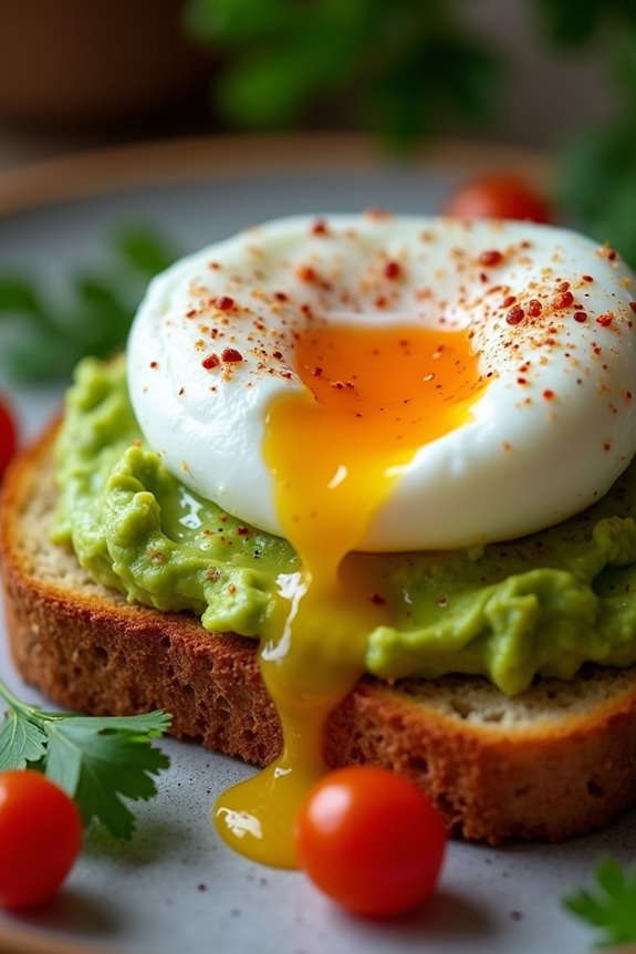 avocado toast with poached egg