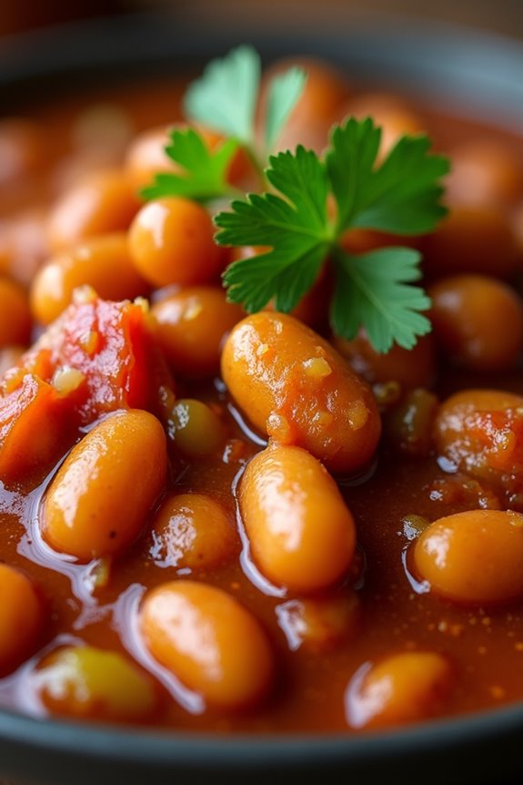 baked beans with portuguese flavors