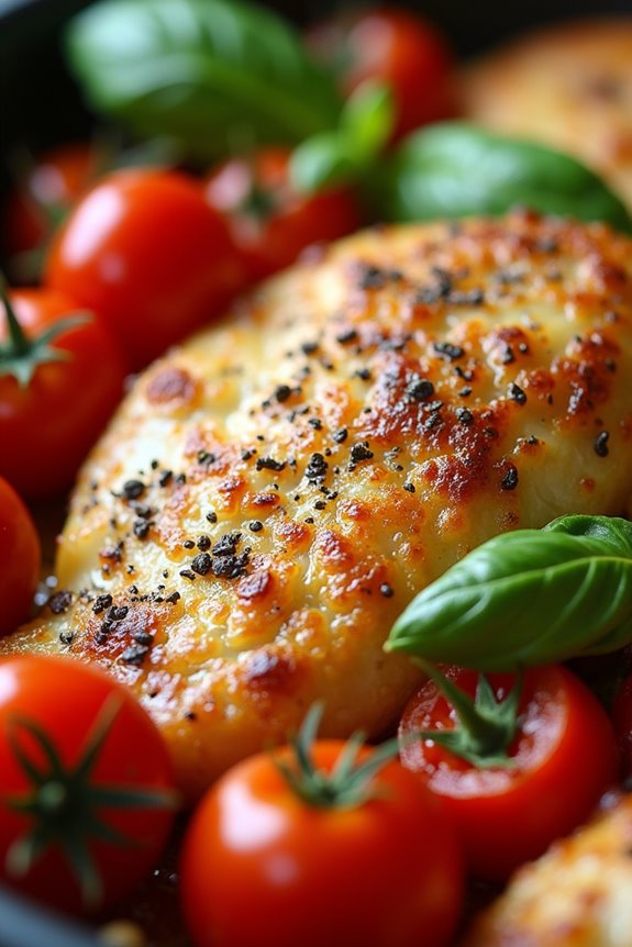 baked chicken with tomatoes
