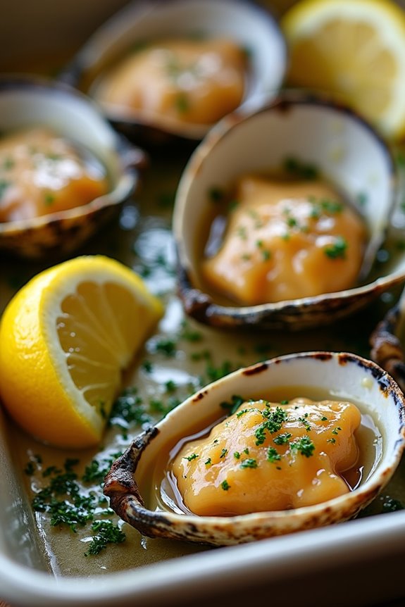 baked clams with herb butter