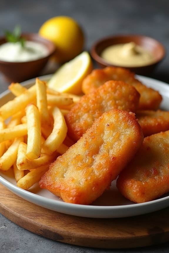 battered fish crispy fries