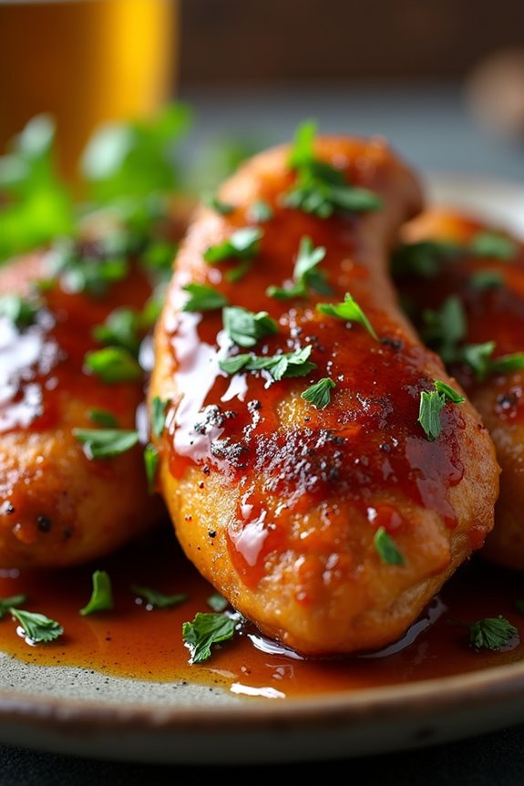 beer infused succulent chicken dish