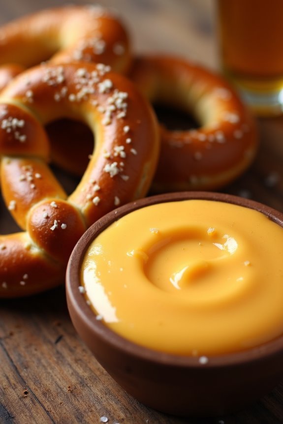 beer pretzels and dip