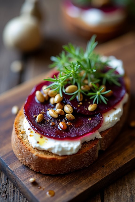 beetroot goat cheese sandwich