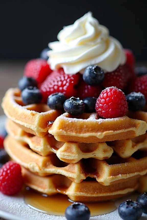 berry laden waffle delight