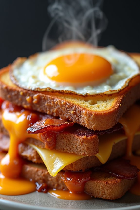 breakfast indulgence with layers