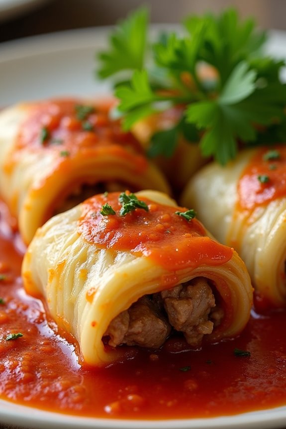cabbage rolls with meat