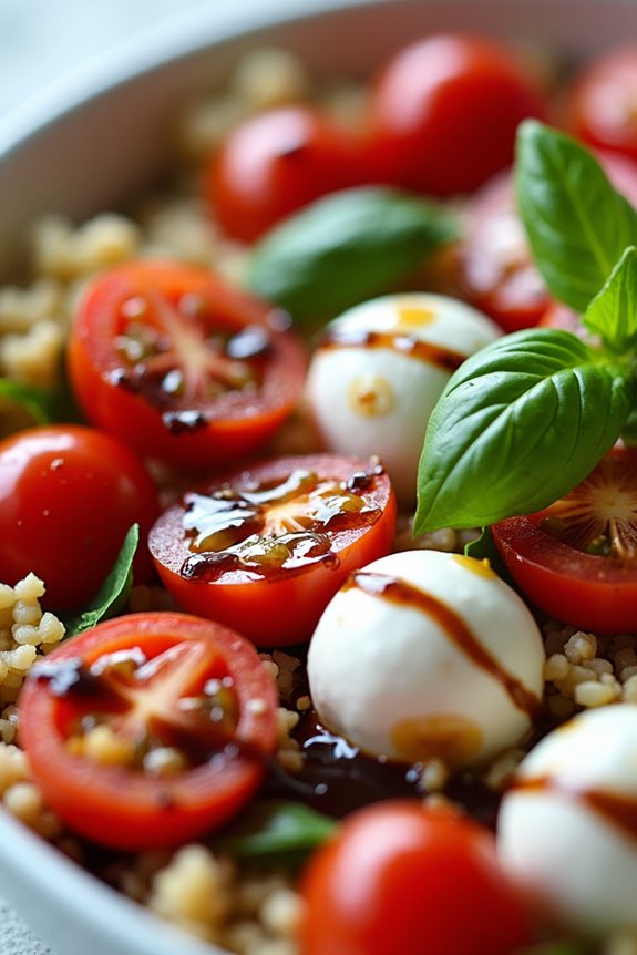 caprese couscous bowl delight
