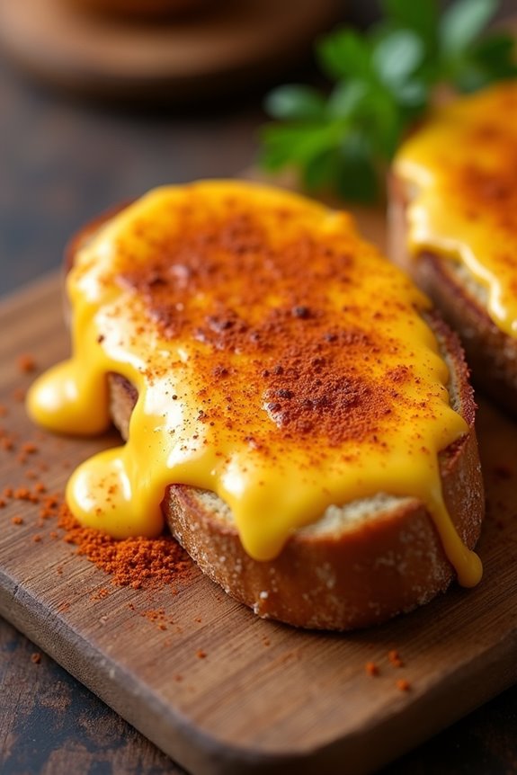 cheesy toast delightfully indulgent