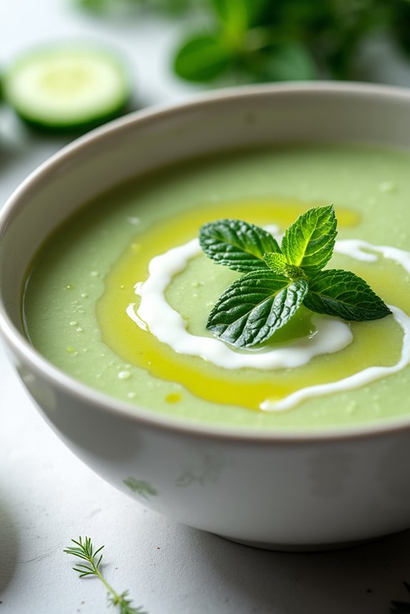 chilled cucumber yogurt soup