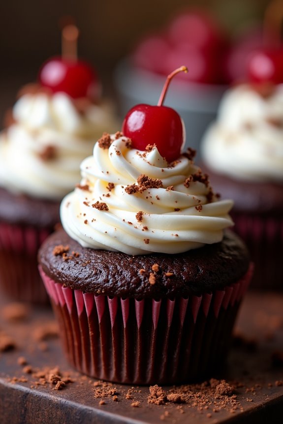 chocolate cherry cupcake delight