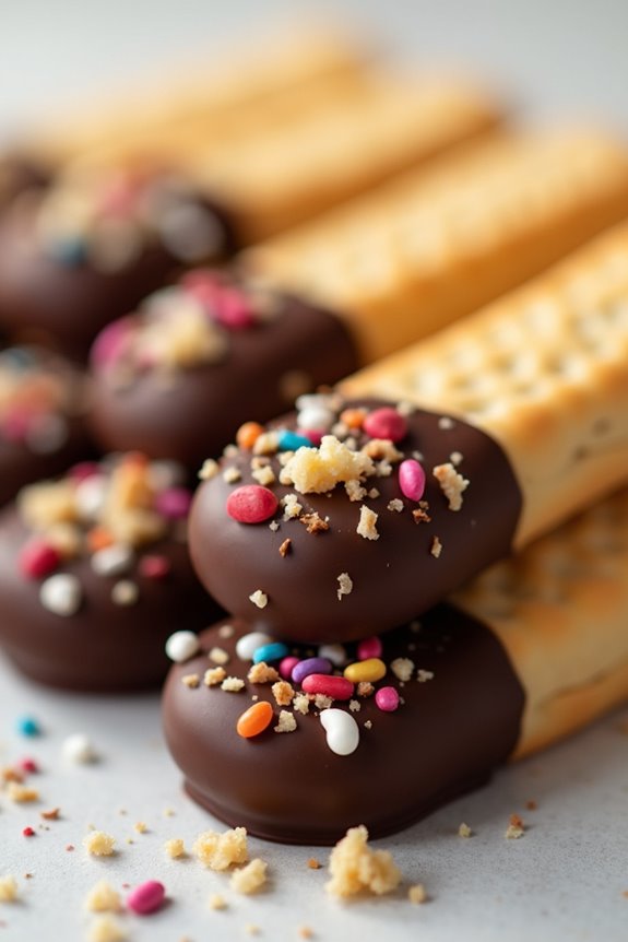 chocolate dipped biscuit treats