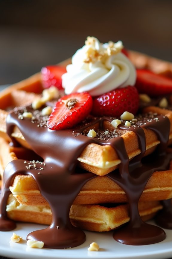 chocolate dipped waffle delight