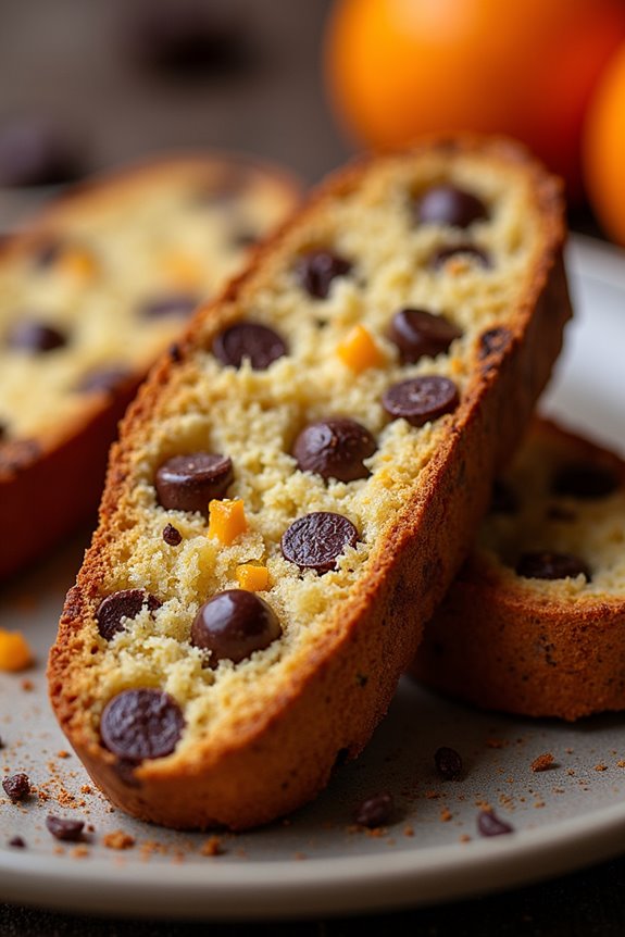 chocolate orange dunking biscotti