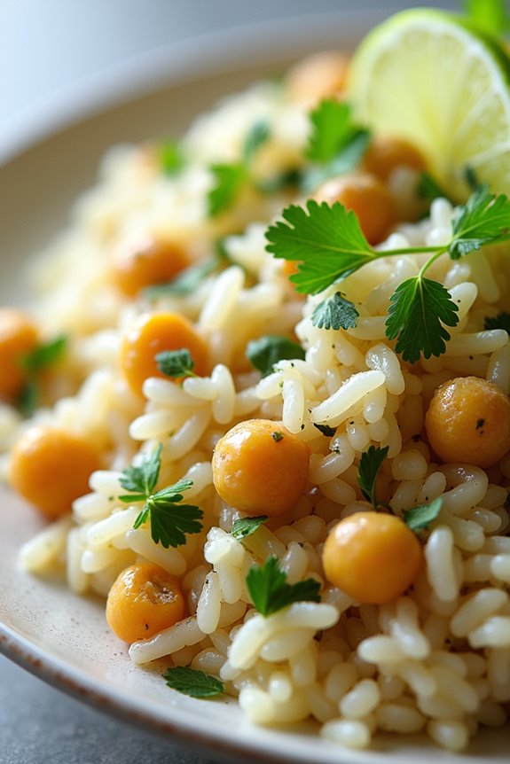 cilantro lime chickpea rice