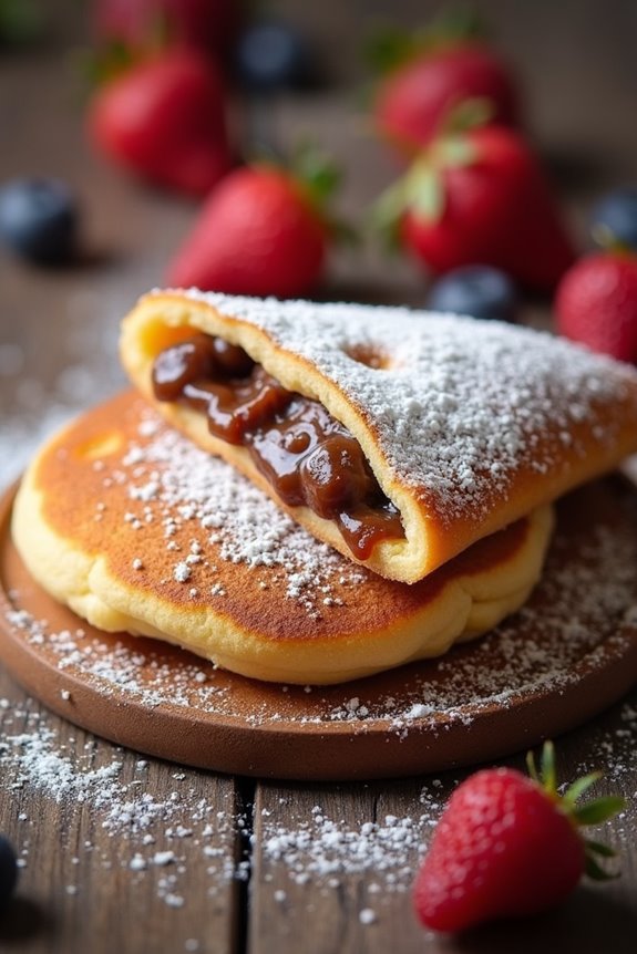 cinnamon filled german pancakes