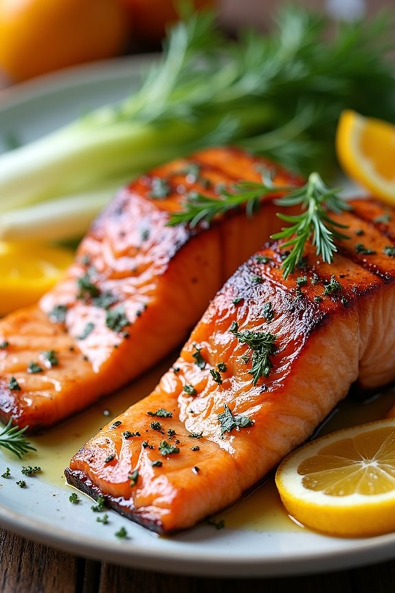 citrus fennel grilled salmon
