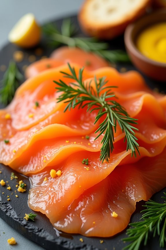 citrus herb cured salmon