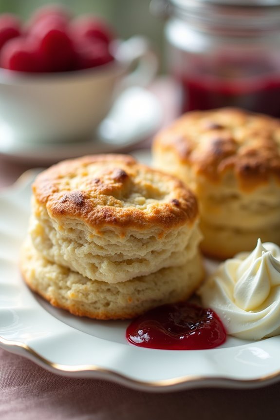 classic scones with cream