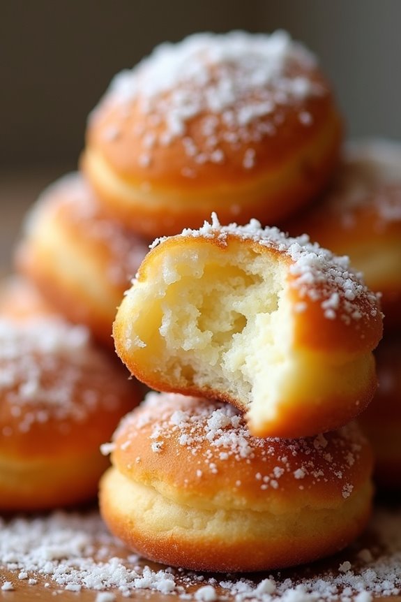 coconut cream filled doughnuts