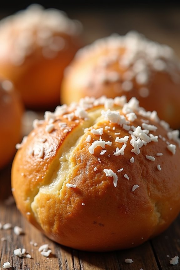 coconut topped fluffy bread