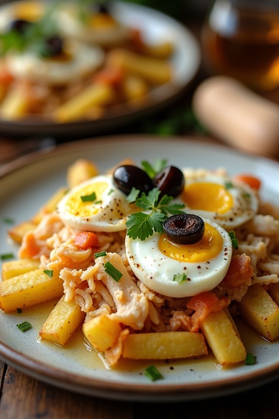 cod eggs potatoes comfort