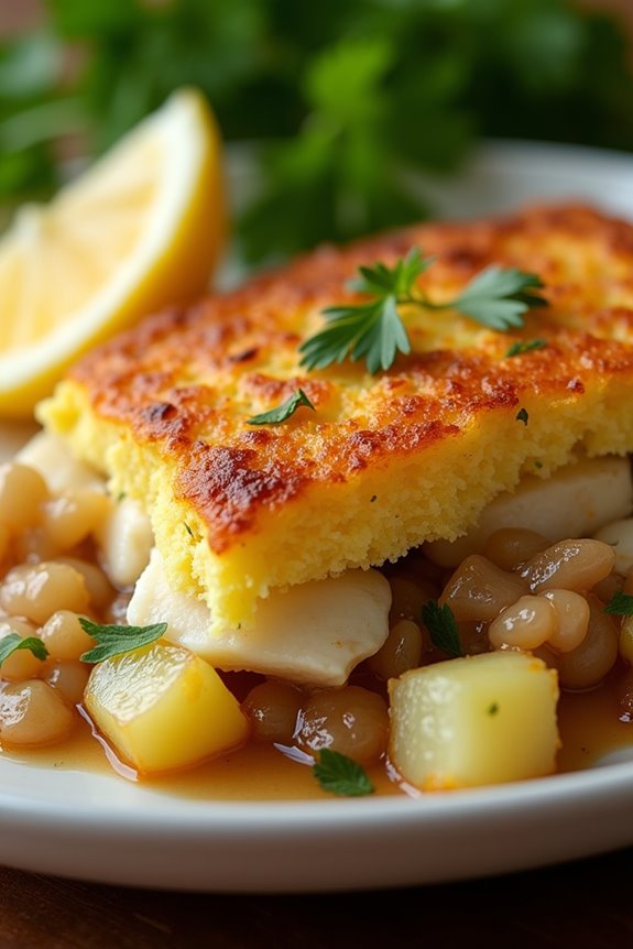 codfish with cornbread crust