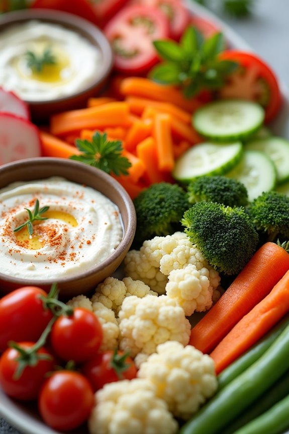 colorful crisp vegetable platter