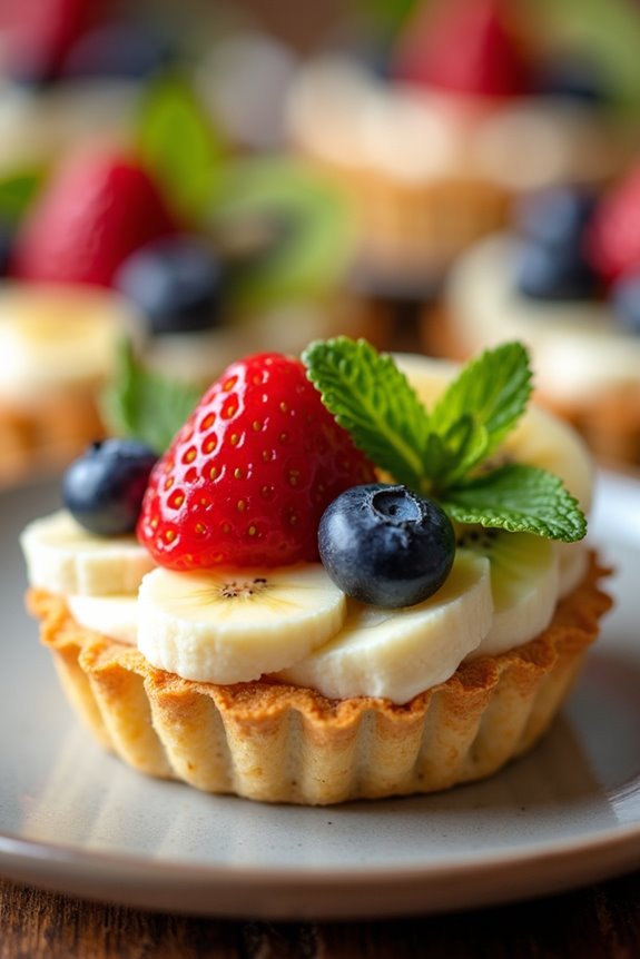colorful customizable fruit tarts
