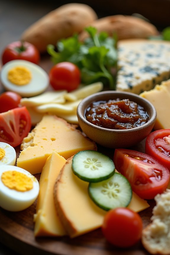 comforting british cheese platter