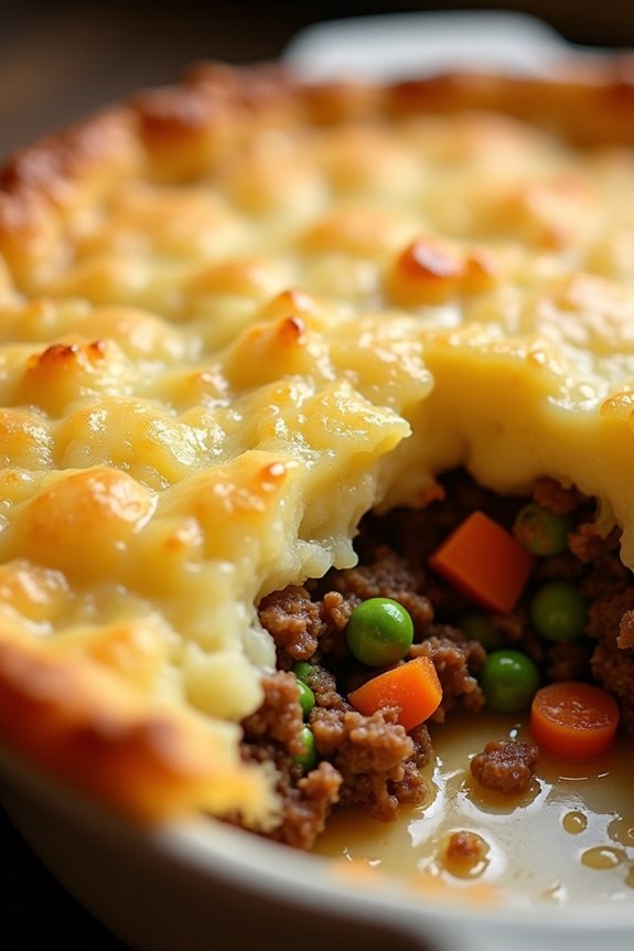 comforting british meat pie