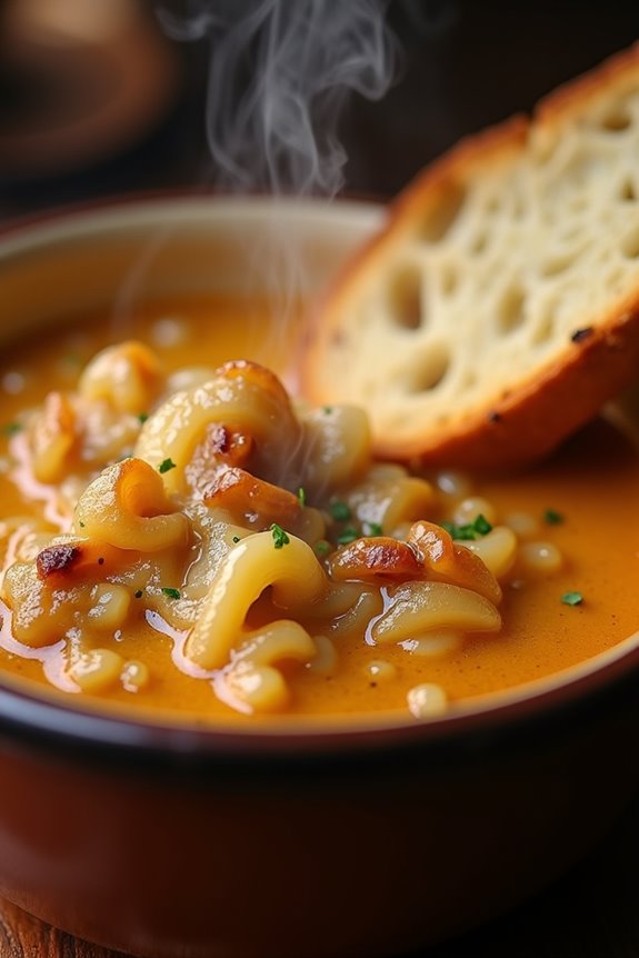 comforting caramelized onion soup