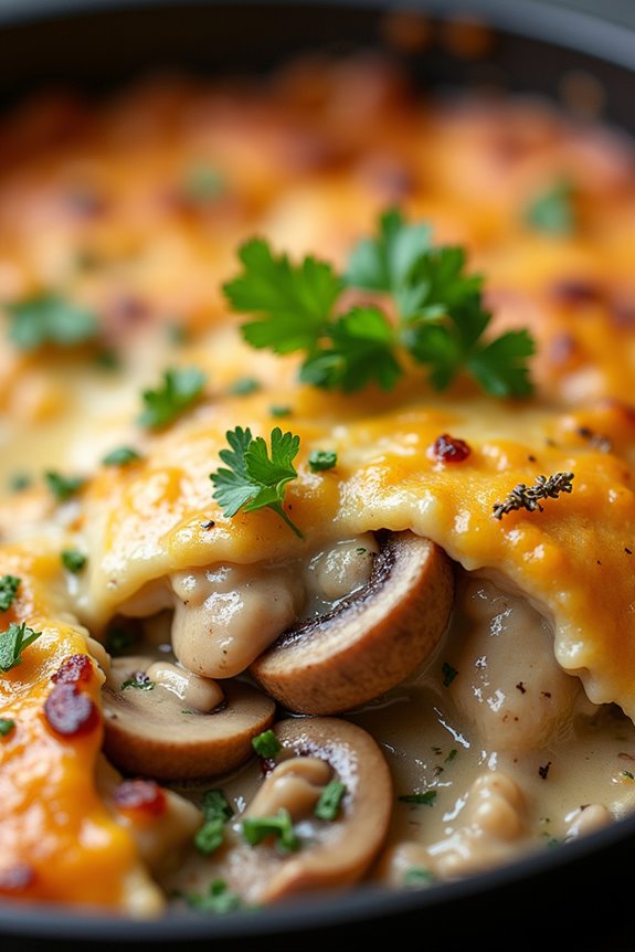 comforting chicken mushroom casserole