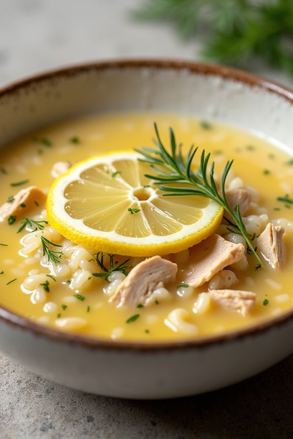 comforting greek lemon soup