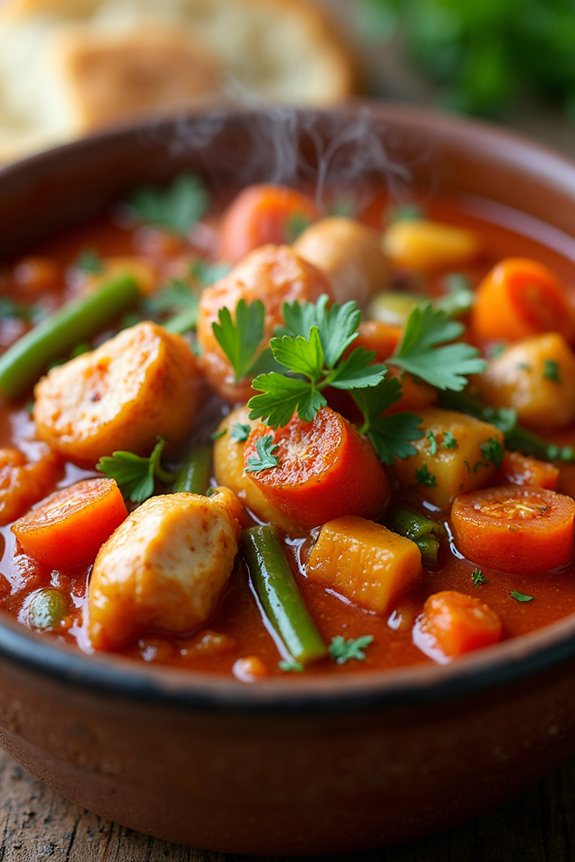 comforting one pot chicken goulash