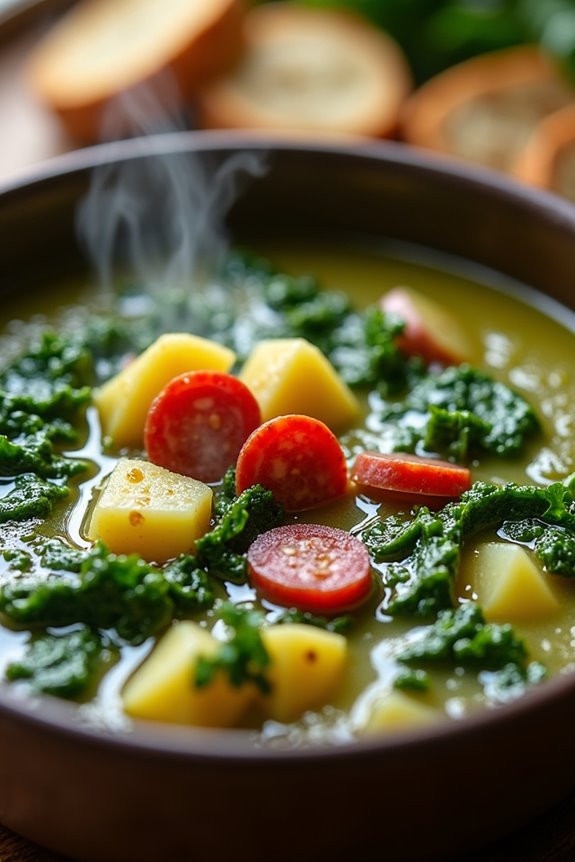 comforting portuguese kale soup