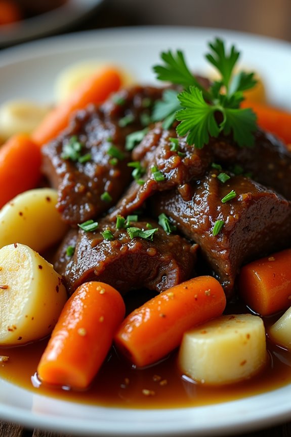 comforting slow cooked beef stew