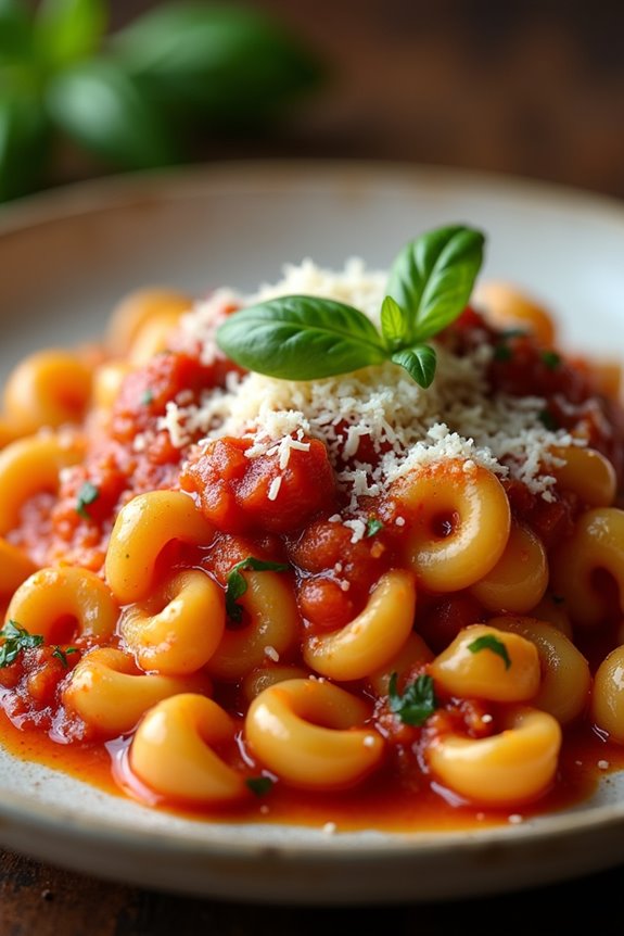 comforting spaetzle tomato dish