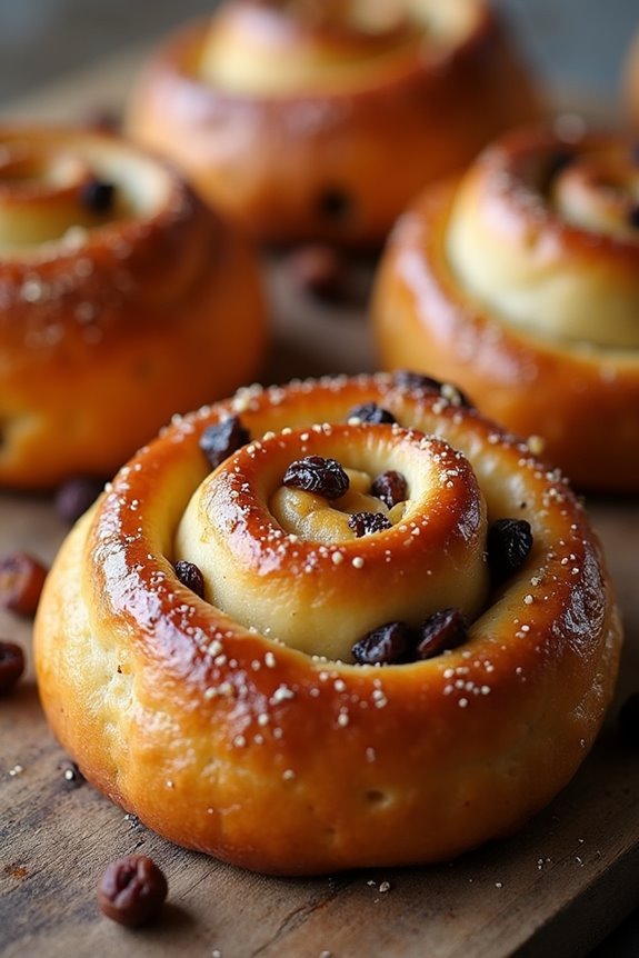 cozy cardamom raisin rolls