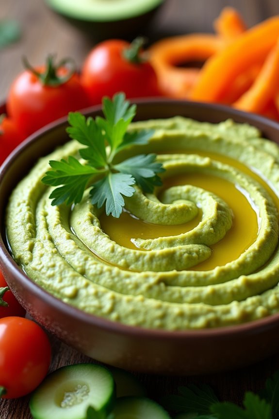 creamy avocado cilantro dip