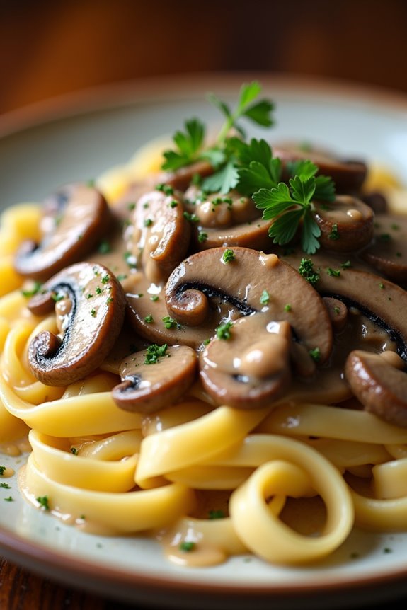 creamy beef mushroom delight