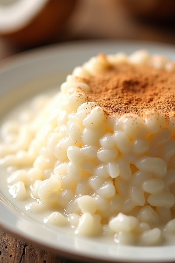 creamy coconut rice pudding