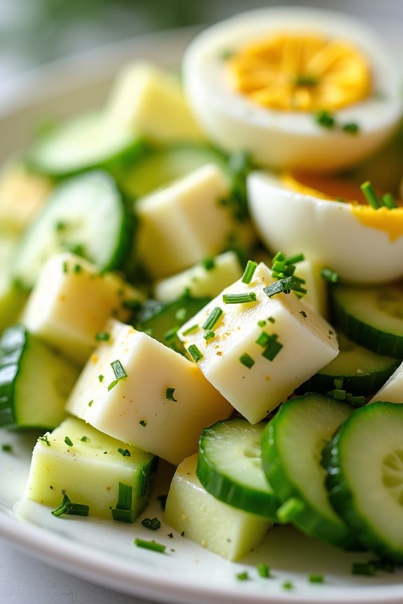 creamy cucumber egg salad