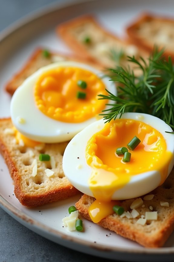 creamy eggs crunchy crispbread
