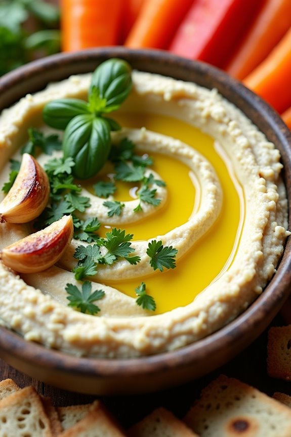 creamy garlic herb dip